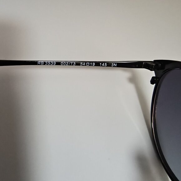 NEW Ray-Ban RB3539 Black Frame Gray Gradient Lens 54-19 Sunglasses main image 6